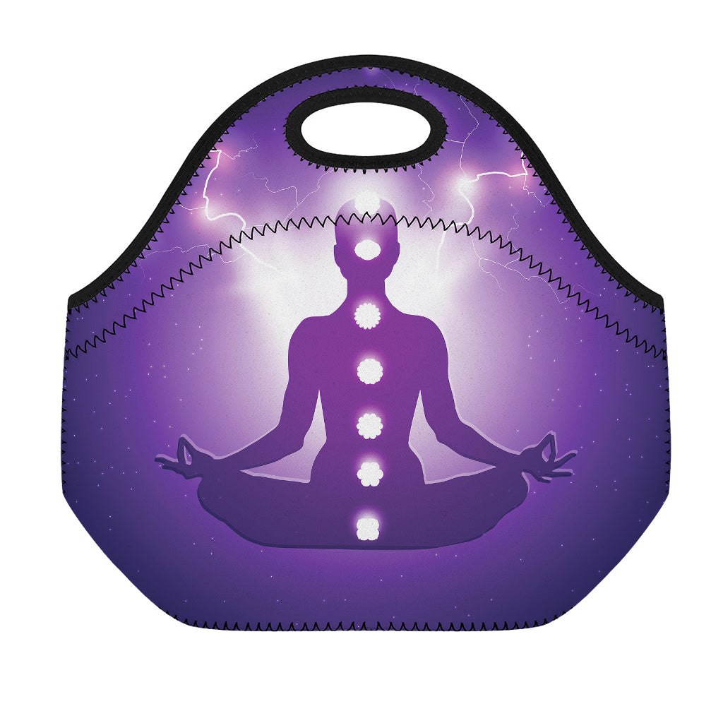 Power Of Seven Chakras Print Neoprene Lunch Bag