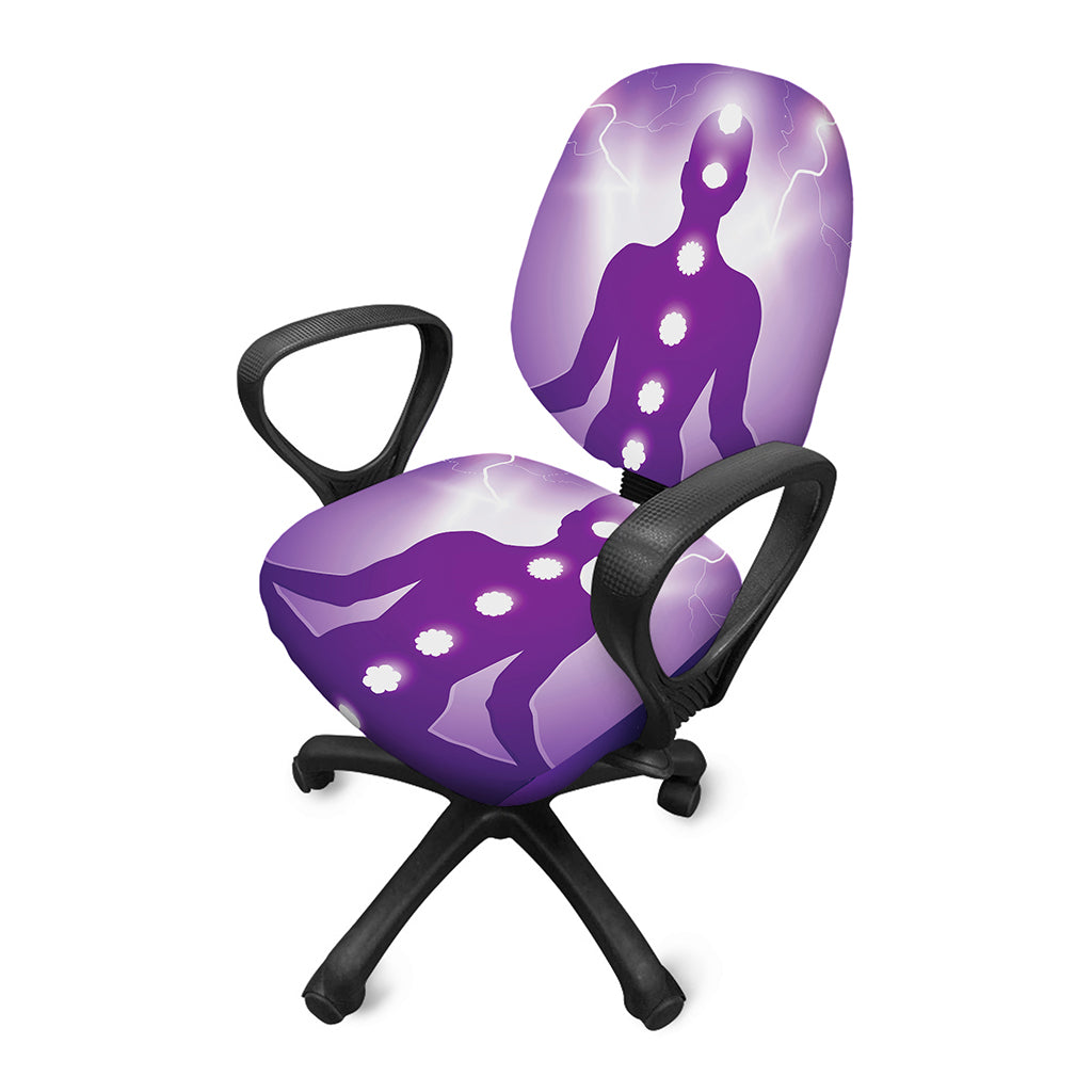 Power Of Seven Chakras Print Office Chair Cover