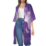 Power Of Seven Chakras Print Open Front Beach Cover Up