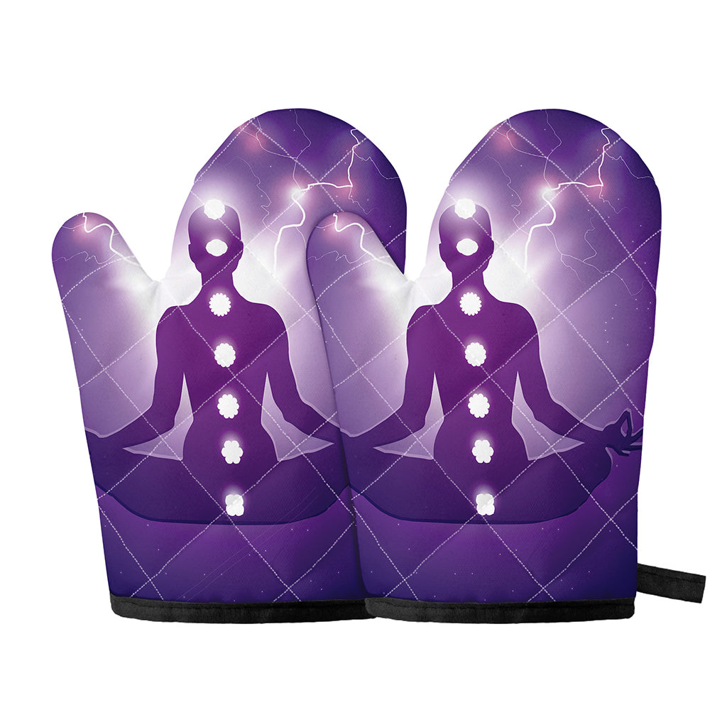 Power Of Seven Chakras Print Oven Mitts