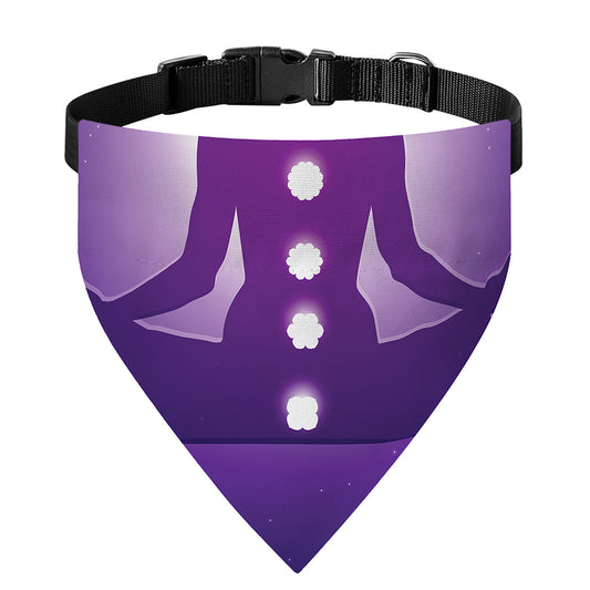 Power Of Seven Chakras Print Over The Collar Dog Bandana