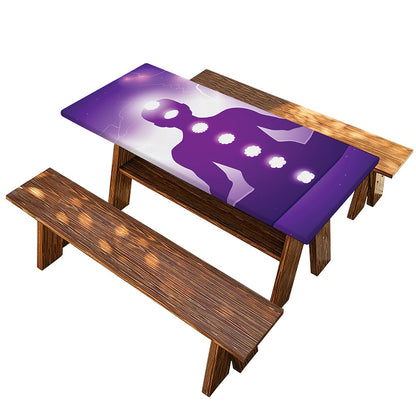 Power Of Seven Chakras Print Picnic Table Cover