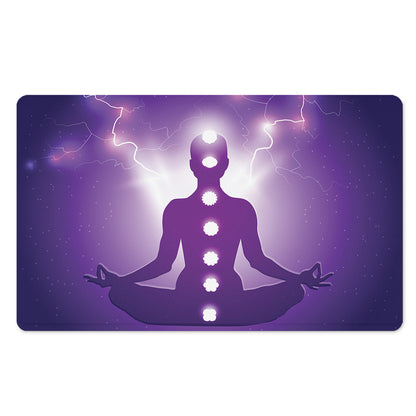 Power Of Seven Chakras Print Polyester Doormat