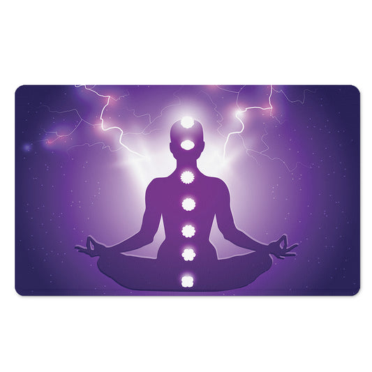 Power Of Seven Chakras Print Polyester Doormat