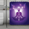 Power Of Seven Chakras Print Polyester Shower Curtain