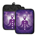 Power Of Seven Chakras Print Pot Holders With Pocket
