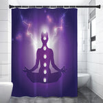 Power Of Seven Chakras Print Premium Shower Curtain