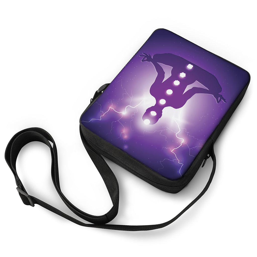 Power Of Seven Chakras Print Rectangular Crossbody Bag