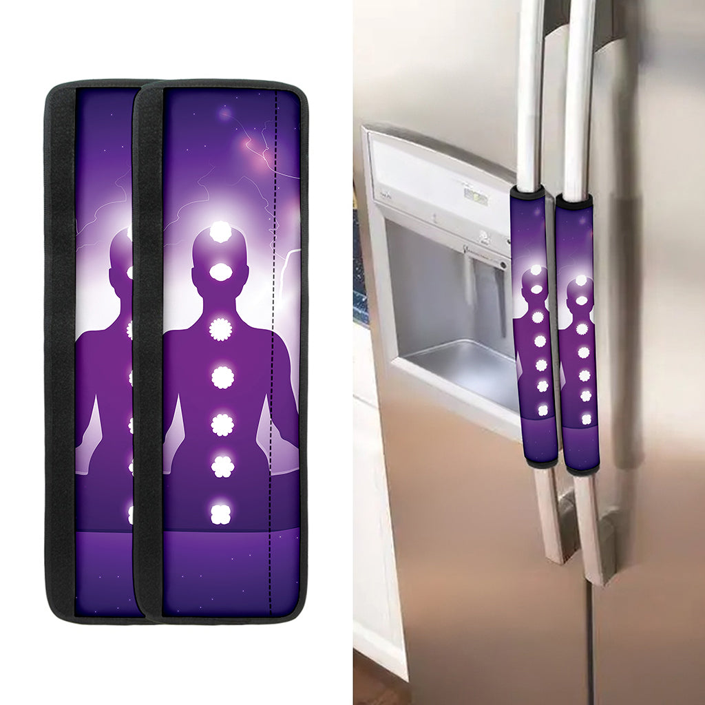 Power Of Seven Chakras Print Refrigerator Handle Covers