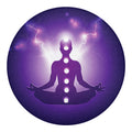 Power Of Seven Chakras Print Round Blanket