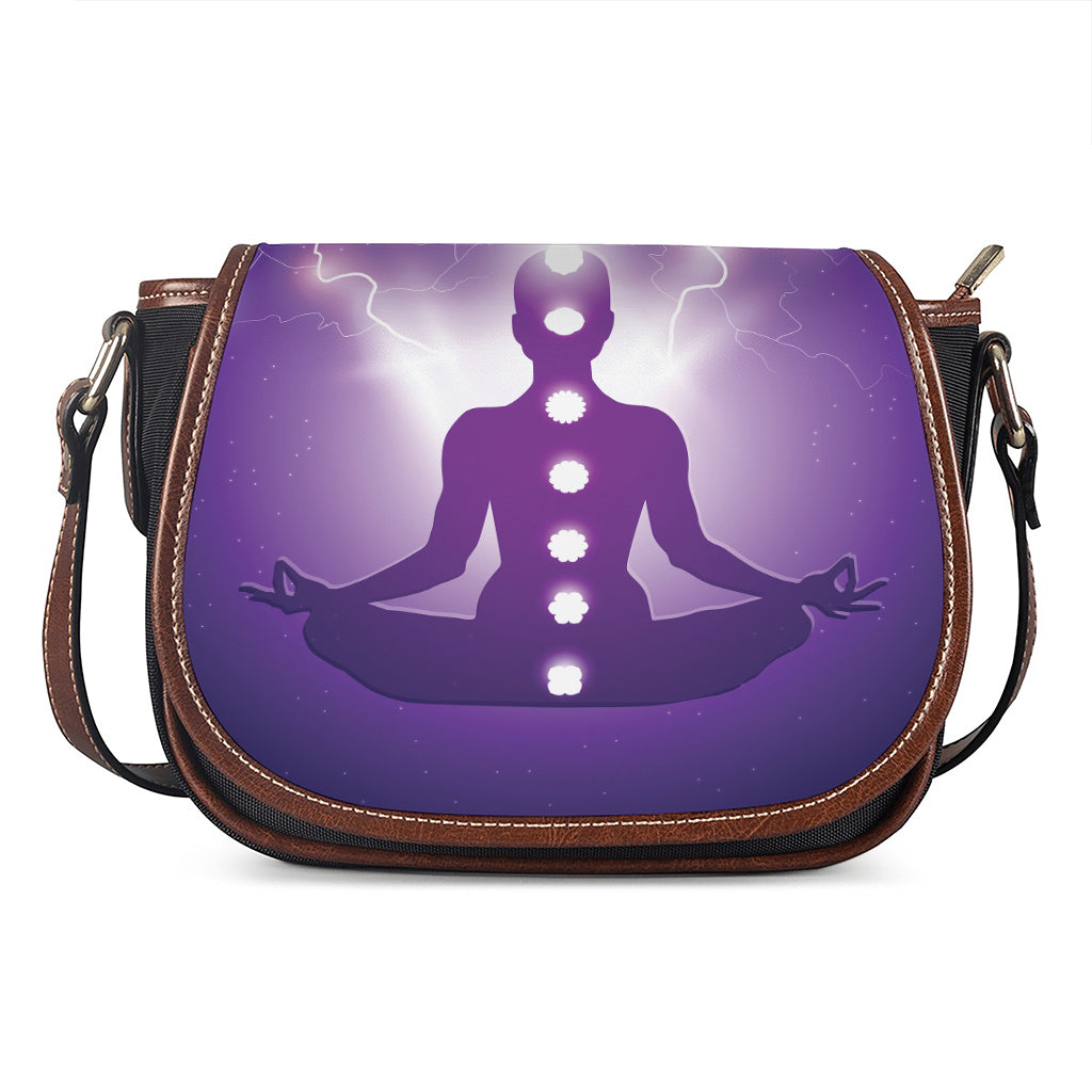 Power Of Seven Chakras Print Saddle Bag