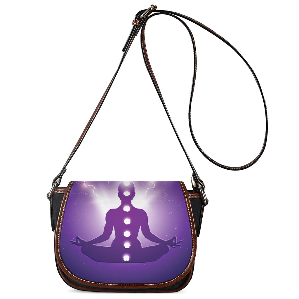 Power Of Seven Chakras Print Saddle Bag