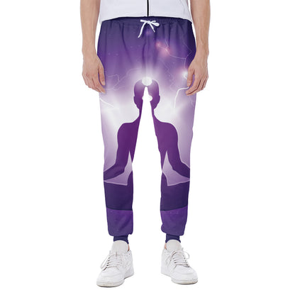 Power Of Seven Chakras Print Scuba Joggers