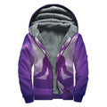 Power Of Seven Chakras Print Sherpa Lined Zip Up Hoodie