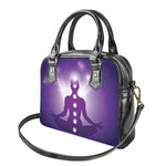 Power Of Seven Chakras Print Shoulder Handbag