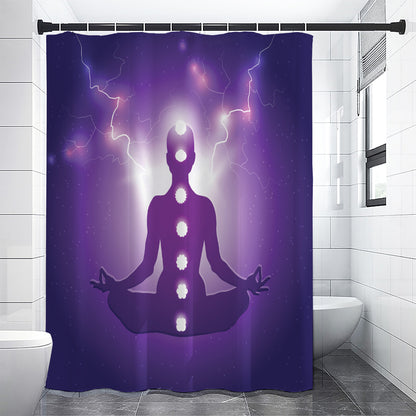 Power Of Seven Chakras Print Shower Curtain