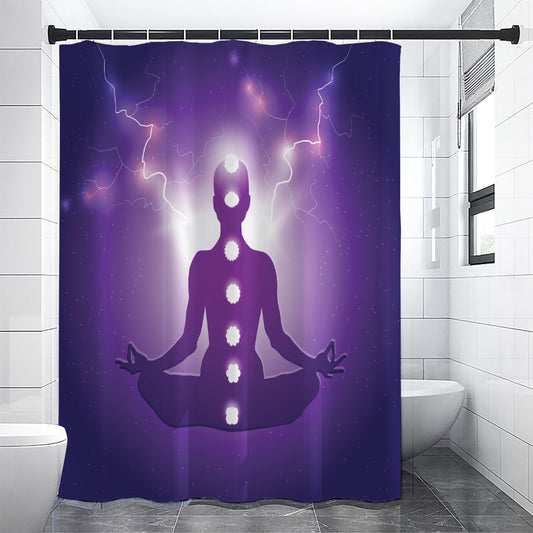 Power Of Seven Chakras Print Shower Curtain