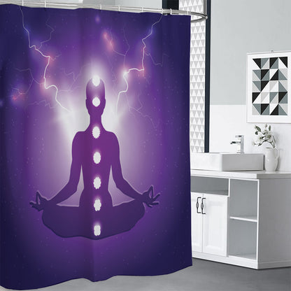 Power Of Seven Chakras Print Shower Curtain