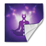 Power Of Seven Chakras Print Silk Bandana
