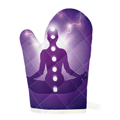 Power Of Seven Chakras Print Single Oven Mitt