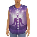 Power Of Seven Chakras Print Sleeveless Baseball Jersey