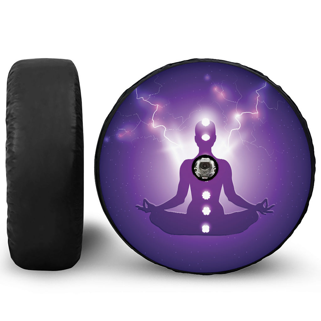 Power Of Seven Chakras Print Tire Cover With Camera Hole