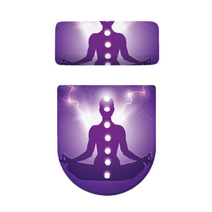 Power Of Seven Chakras Print Toilet Lid And Tank Cover Set