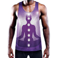 Power Of Seven Chakras Print Men's Workout Tank Top