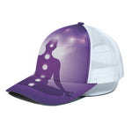 Power Of Seven Chakras Print White Mesh Trucker Cap