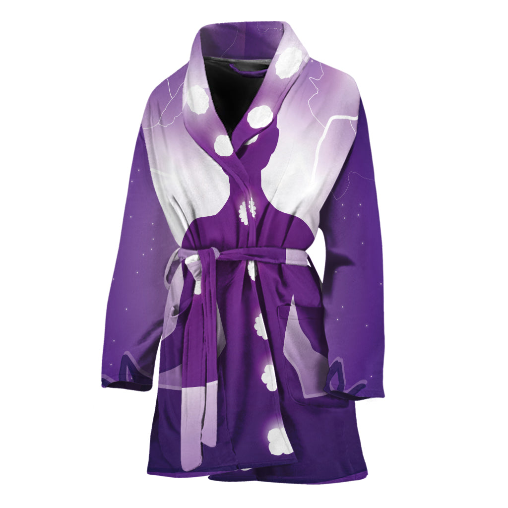 Power Of Seven Chakras Print Women's Bathrobe