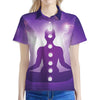 Power Of Seven Chakras Print Women's Polo Shirt