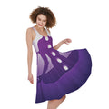 Power Of Seven Chakras Print Sleeveless Knee Length Dress