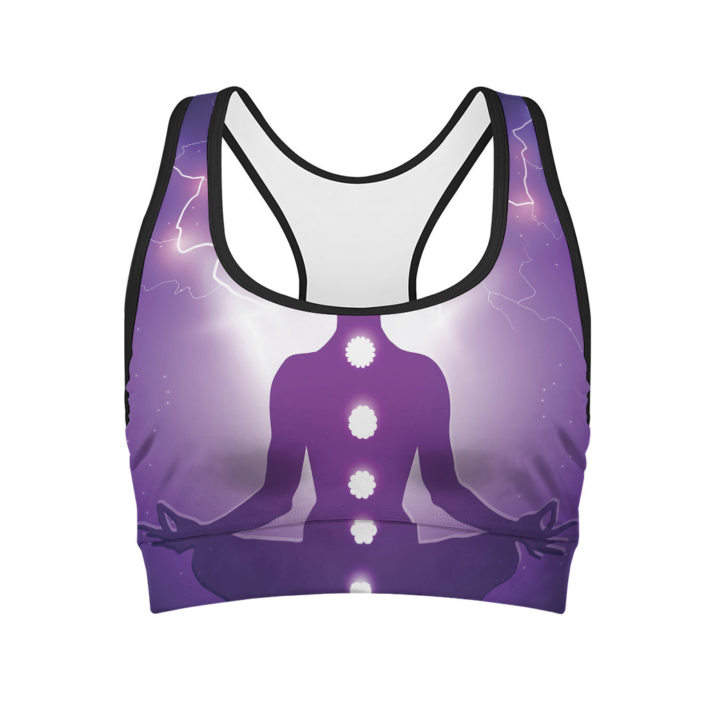 Power Of Seven Chakras Print Women's Sports Bra