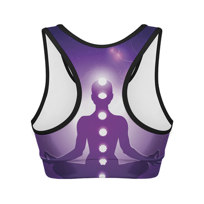 Power Of Seven Chakras Print Women's Sports Bra