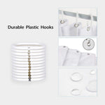 White And Black Fishing Hooks Print Premium Shower Curtain