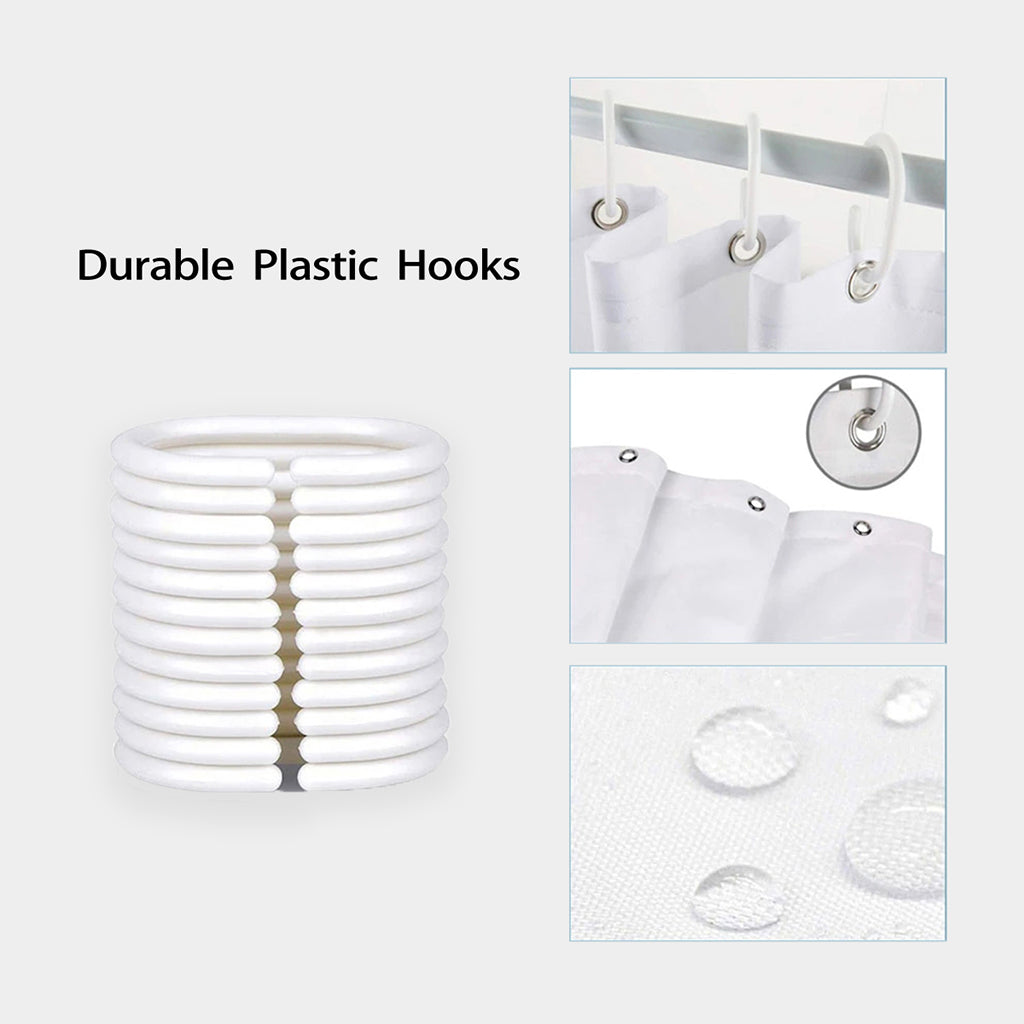 Yellow Tulip Print Premium Shower Curtain