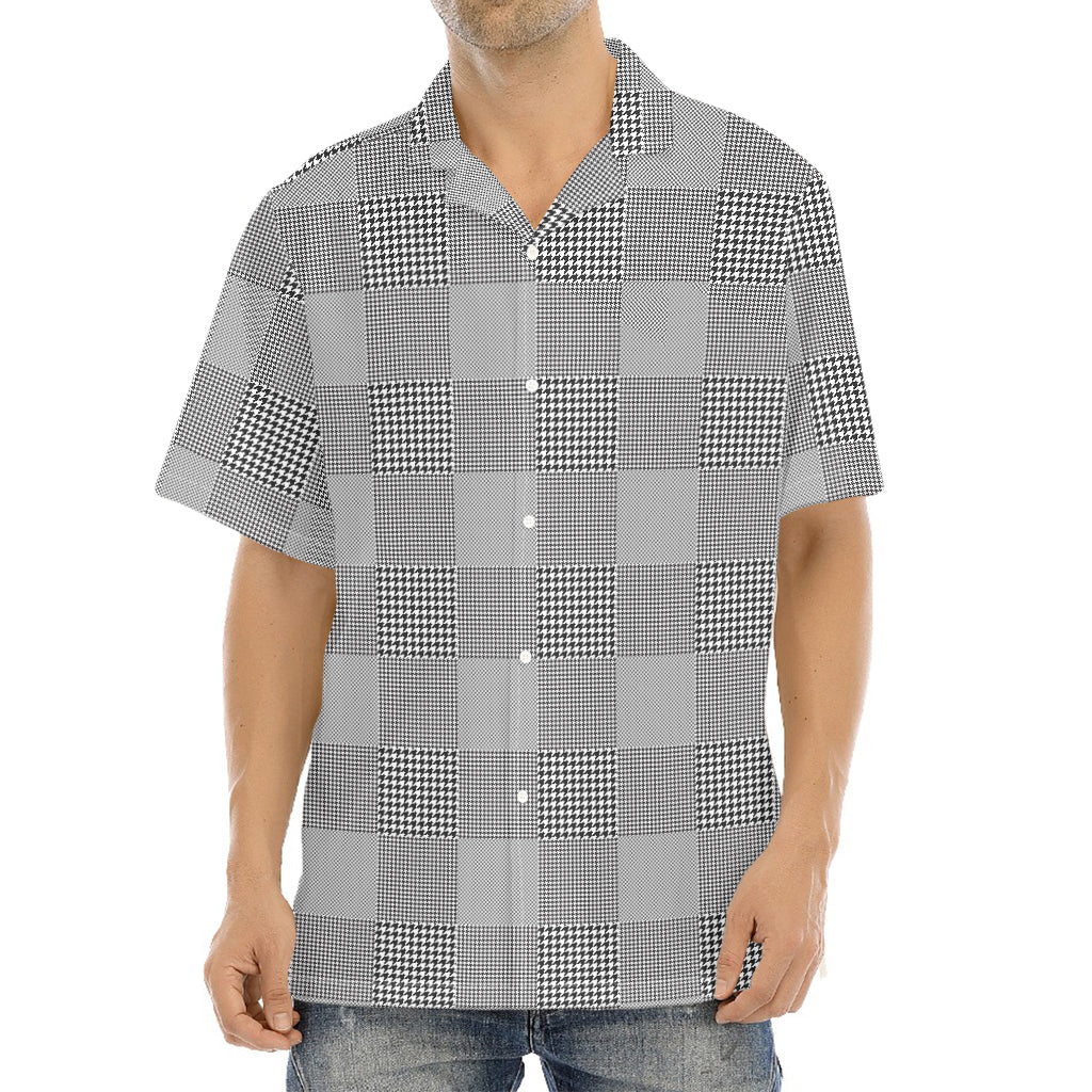 Prince of Wales Check Pattern Print Aloha Shirt