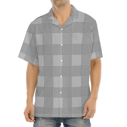 Prince of Wales Check Pattern Print Aloha Shirt