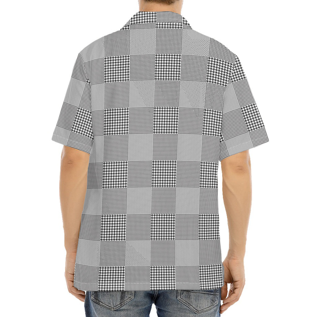 Prince of Wales Check Pattern Print Aloha Shirt