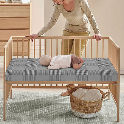 Prince of Wales Check Pattern Print Baby Crib Sheet