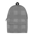 Prince of Wales Check Pattern Print School Backpack