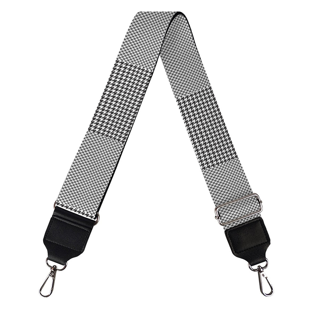 Prince of Wales Check Pattern Print Bag Strap