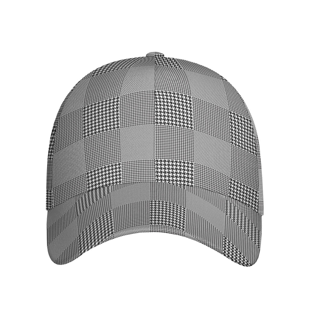 Prince of Wales Check Pattern Print Baseball Cap