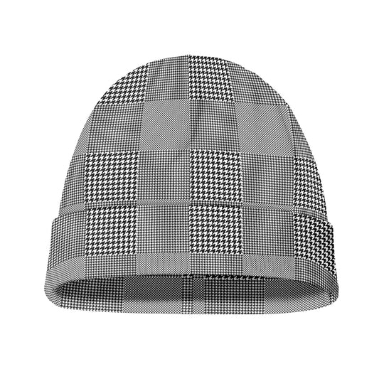 Prince of Wales Check Pattern Print Beanie