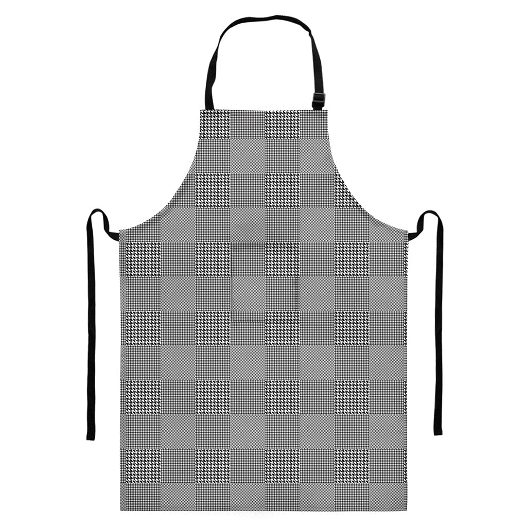 Prince of Wales Check Pattern Print Bib Apron With Pocket