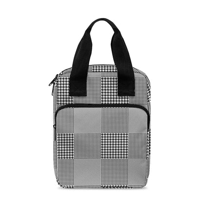 Prince of Wales Check Pattern Print Bible Tote Bag