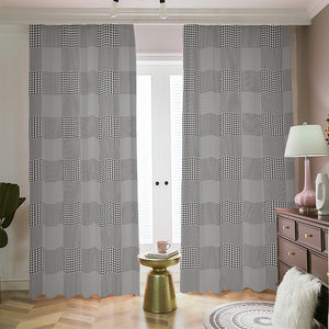 Prince of Wales Check Pattern Print Blackout Pencil Pleat Curtains