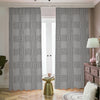 Prince of Wales Check Pattern Print Blackout Pencil Pleat Curtains