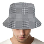 Prince of Wales Check Pattern Print Bucket Hat