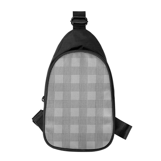 Prince of Wales Check Pattern Print Chest Bag
